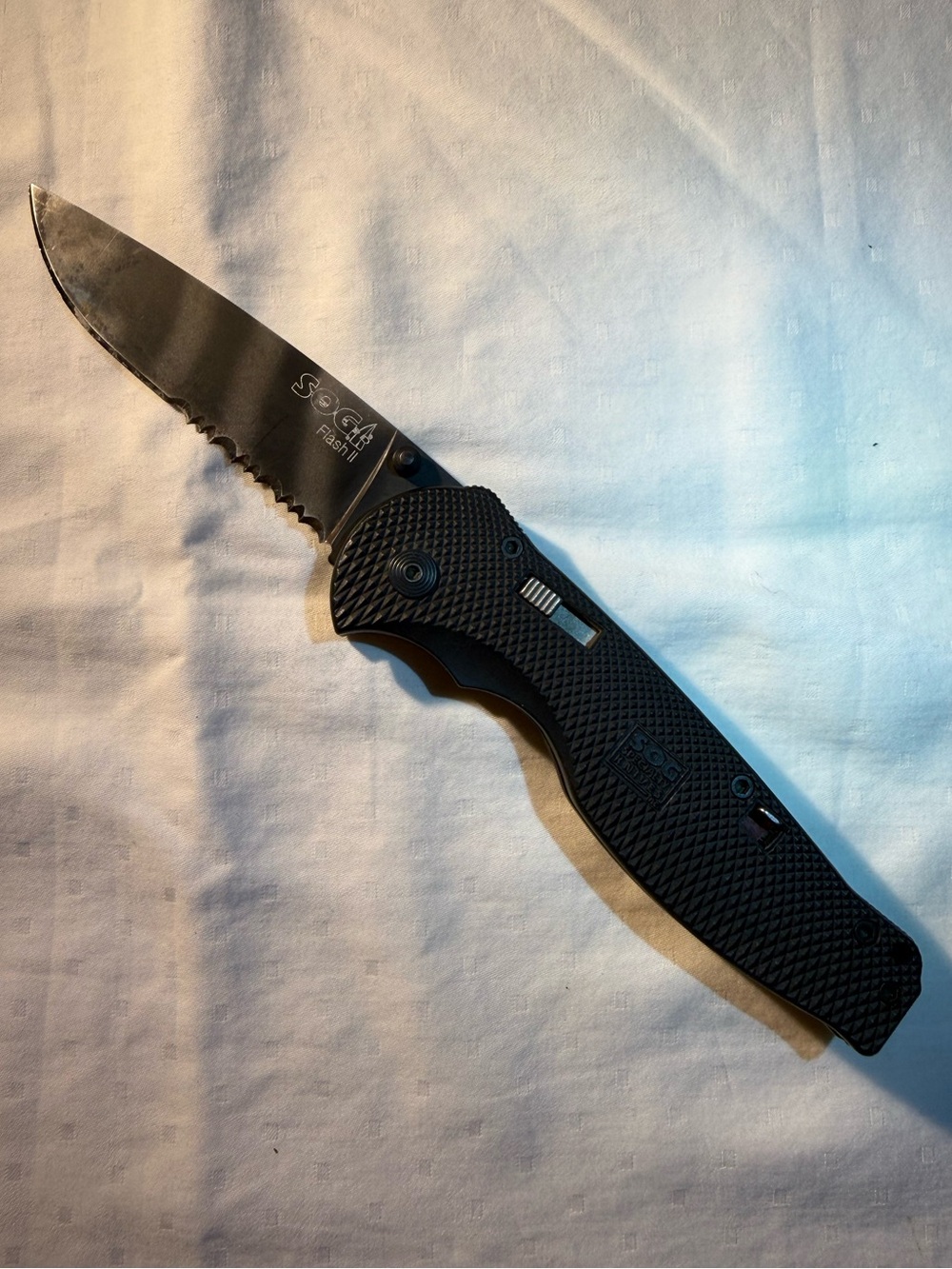 SOG Flash II Tiger Stripe Spring-Assisted Folding Knife for EDC